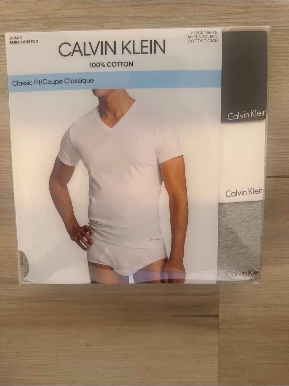 Calvin Klein 3-Pack V-Neck Undershirts & Briefs - White, Gray, Black